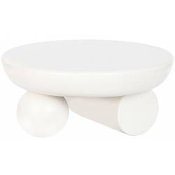 Kavos staliukas SMOOTH WHITE Ø80 baltas