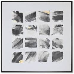 Paveikslas BLACK ABSTRACT-B 100x100 juodas/baltas