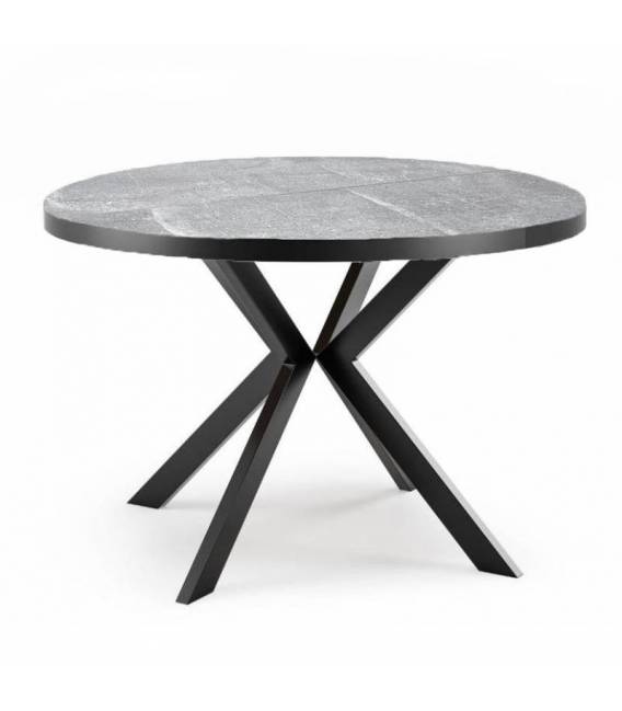 Išskleidžiamas stalas EDEN Ø120(196) light grey candela