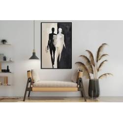 Paveikslas SILUETAS-E 80x120 beige/juodas