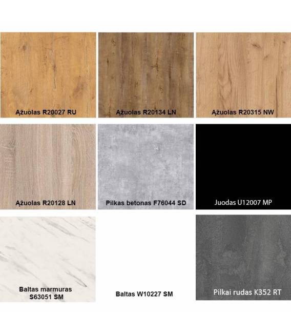 Išskleidžiamas stalas EDEN Ø90(166) artisan oak/balta koja