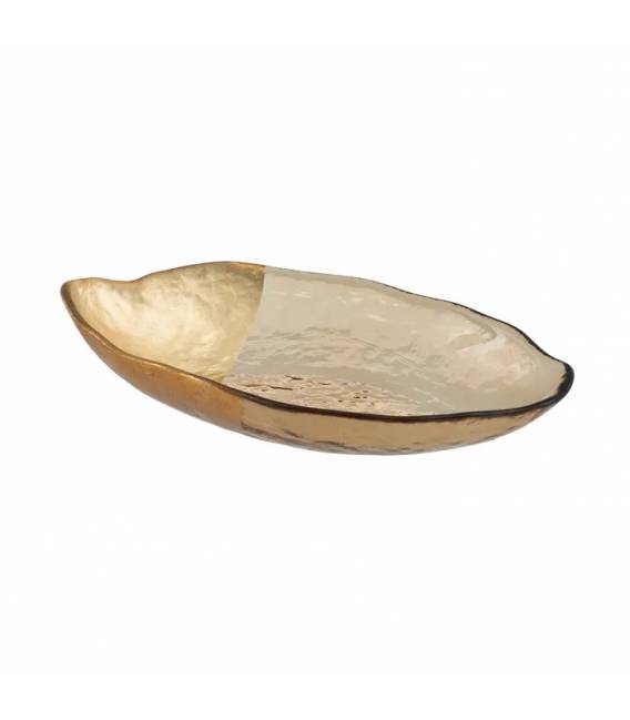 Dekoracija GOLDEN GLASS 23x13 auksinė