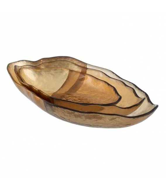 Dekoracija GOLDEN GLASS 34x19 auksinė