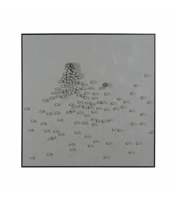 Paveikslas ABSTRACT 100x100 sidabrinis