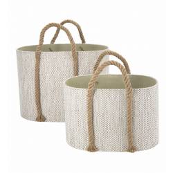 Krepšiai NATUR 2 vnt. beige