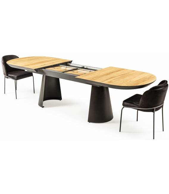 Išskleidžiamas stalas KOALA 206(406)x103 legnano/ black