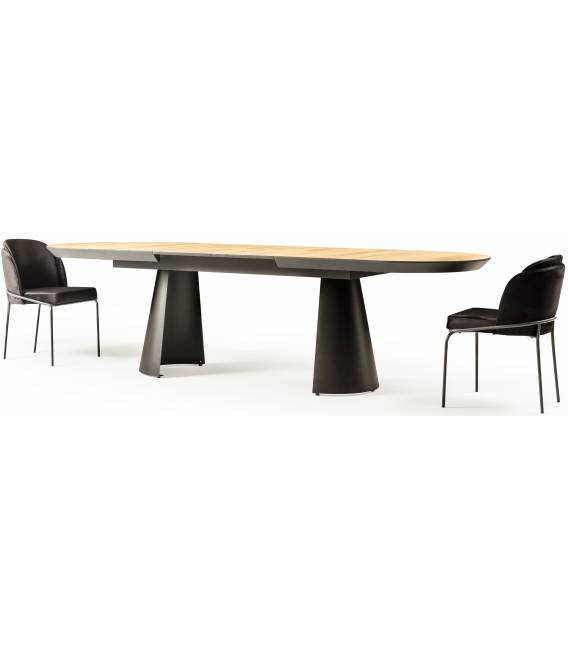 Išskleidžiamas stalas KOALA 206(406)x103 legnano/ black
