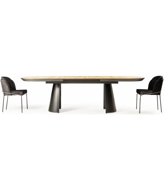 Išskleidžiamas stalas KOALA 206(406)x103 legnano/ black