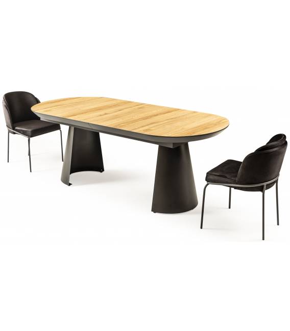 Išskleidžiamas stalas KOALA 206(406)x103 legnano/ black