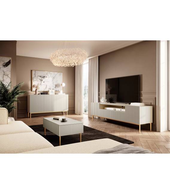 Komoda NICOLE 150x45 kašmyro/auksinės kojos