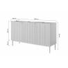 Komoda NICOLE 150x45 kašmyro/auksinės kojos