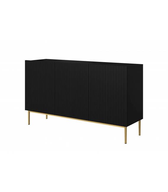 Komoda NICOLE 150x45 juoda/auksinės kojos