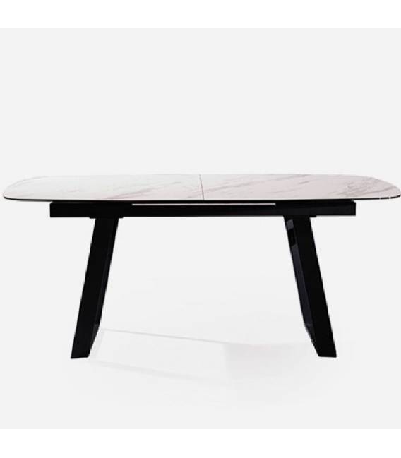 Išskleidžiamas stalas CLOVER 180(240)x100 baltas su rusvu