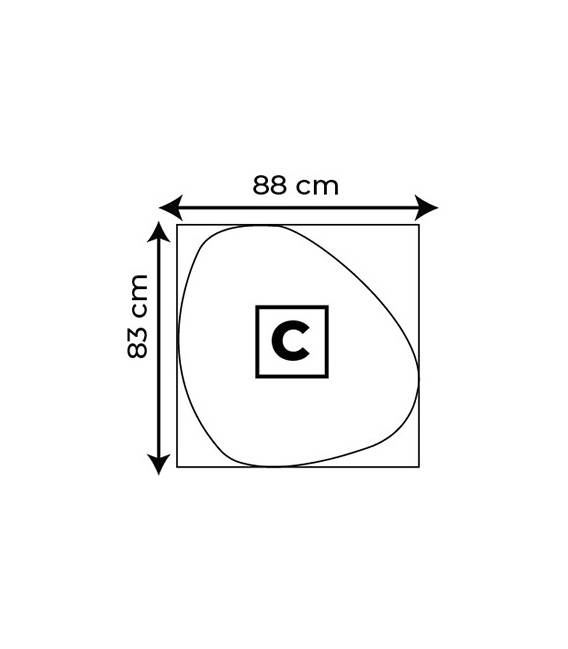 Kavos staliukas CLOUD 88x83 juodas (1vnt.)