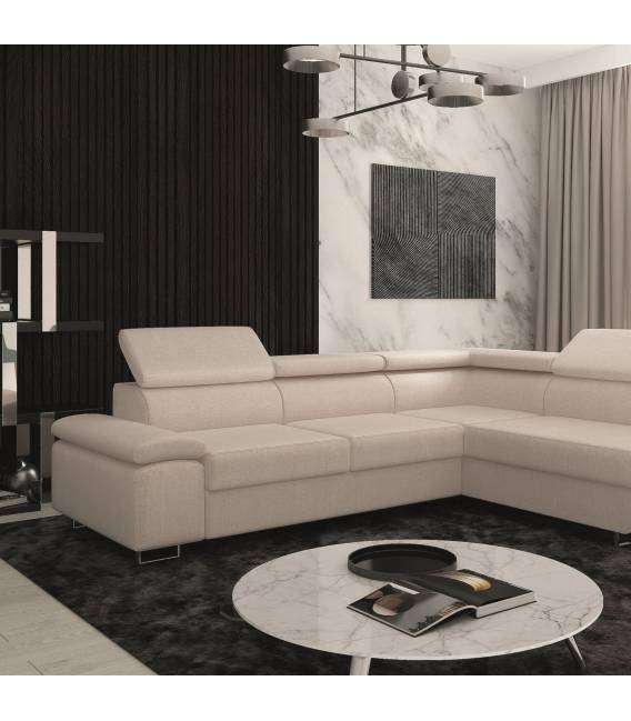 Minkštas kampas MILANO 280x212 baltas