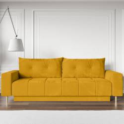 Sofa-lova SANTI 244x96 geltona