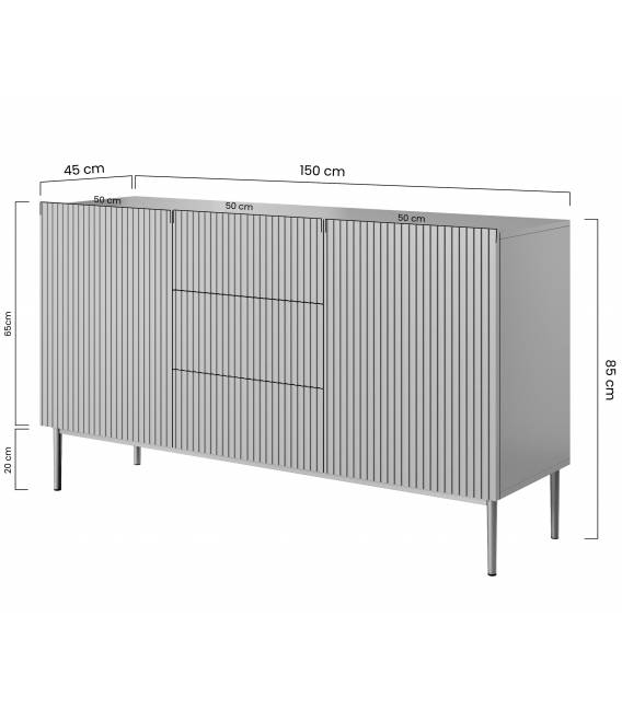 Komoda NICOLE 150x45 kašmyro