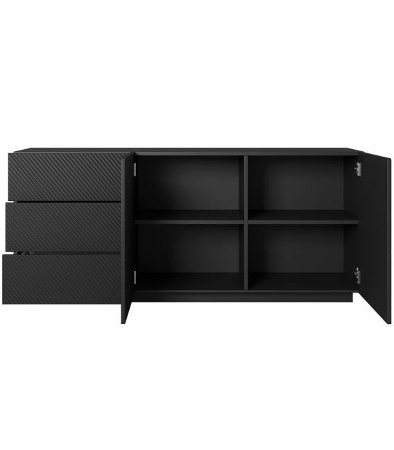 Komoda TASHA 167x43 matinė juoda