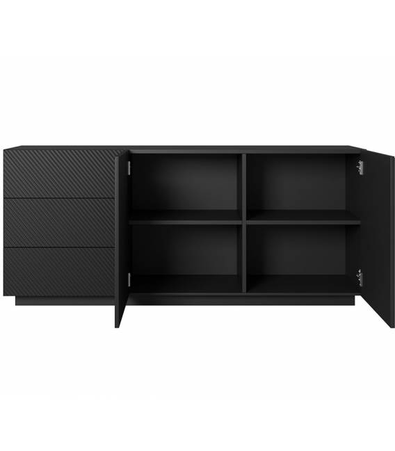Komoda TASHA 167x43 matinė juoda