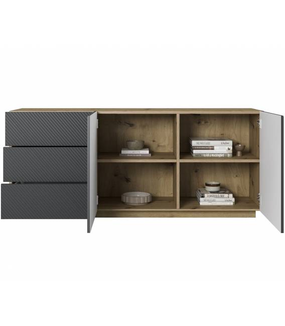 Komoda TASHA 167x43 matinė rusva