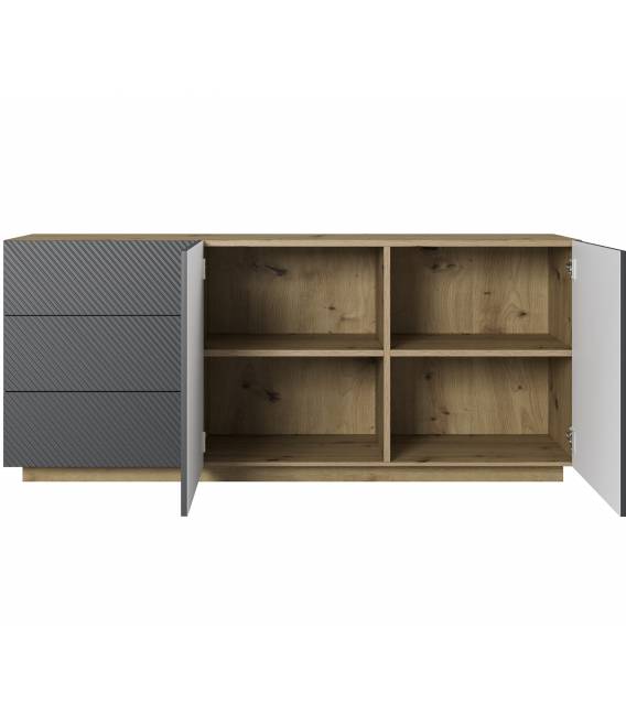 Komoda TASHA 167x43 matinė rusva