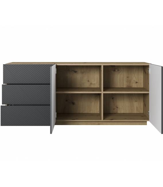 Komoda TASHA 167x43 matinė rusva