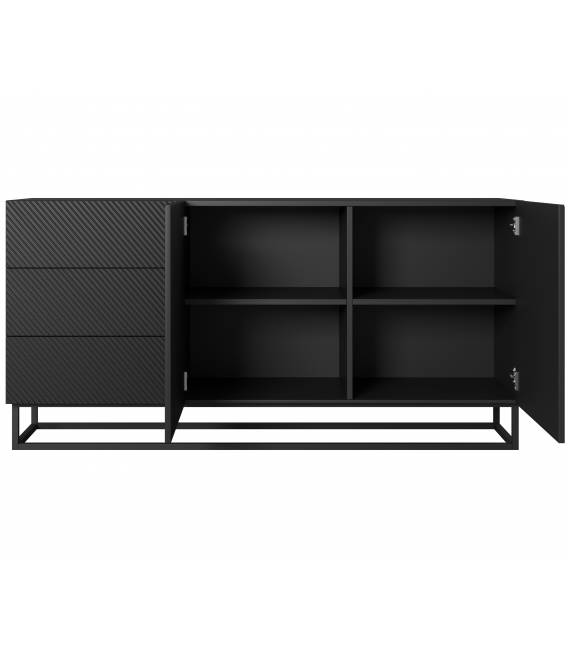 Komoda TASHA 167x43 matinė juoda