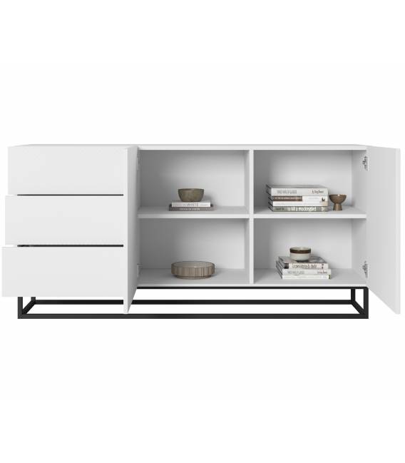 Komoda TASHA 167x43 matinė balta