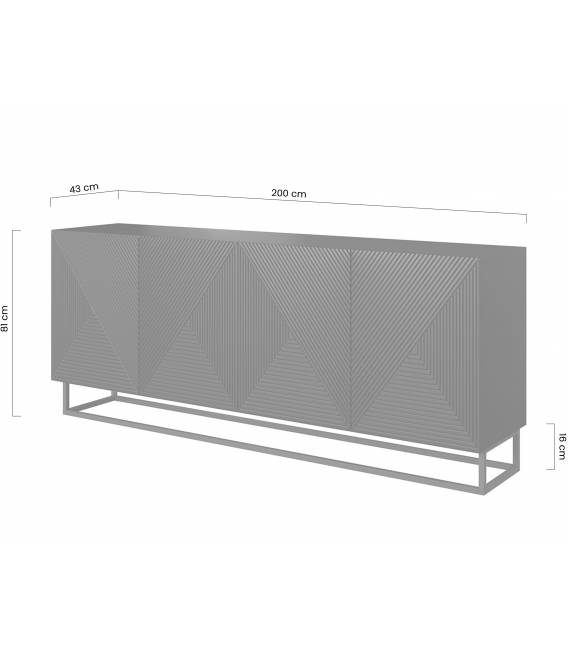 Komoda TASHA 200x43 rusva