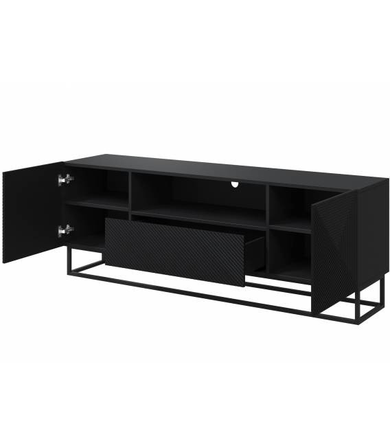 TV staliukas TASHA 167x40 matinė juoda