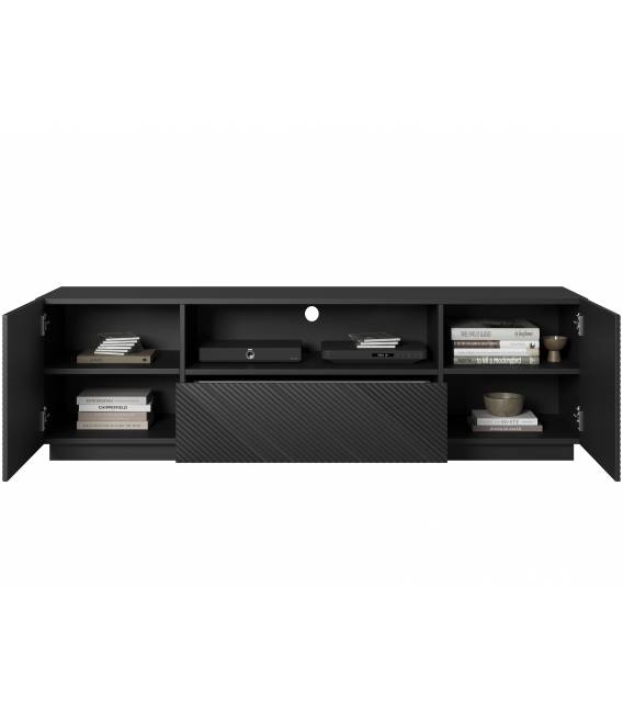 TV staliukas TASHA 167x40 matinė juoda