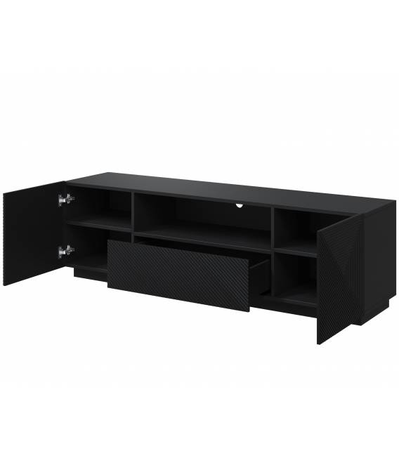 TV staliukas TASHA 167x40 matinė juoda