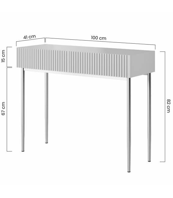 Konsolė NICOLE 100x41 juoda/auksinės kojos