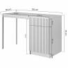 Darbo stalas NICOLE 120x55 juodas