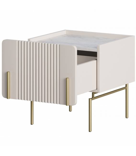 Naktinė spintelė MALMI 45x42 kreminė