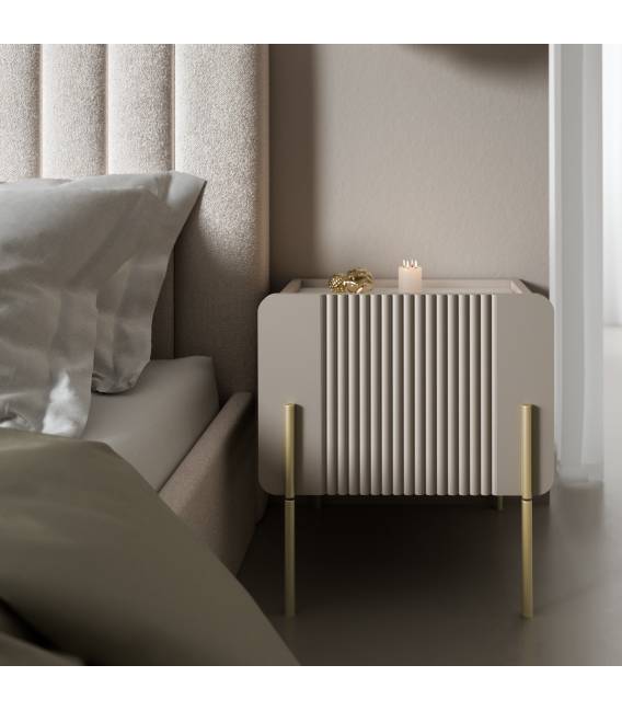 Naktinė spintelė MALMI 45x42 kreminė