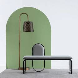 Suoliukas VELVET 110x40 pilkas