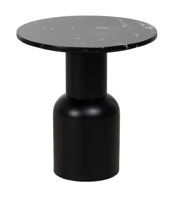 Šoninis staliukas MARBLE Ø45 juodas