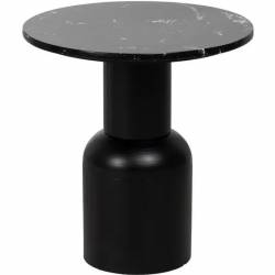 Šoninis staliukas MARBLE Ø45 juodas