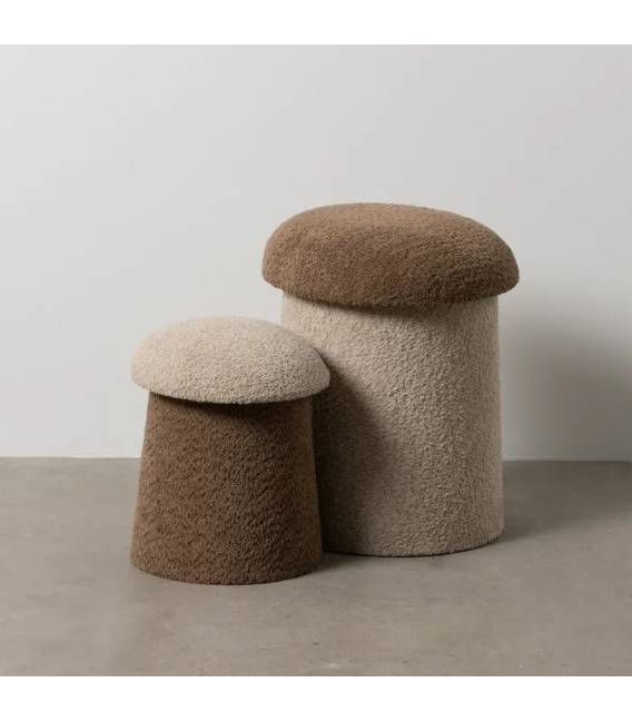 Pufai MUSHROOM 40x48 / 30x38 beige/rudas (2 vnt.)