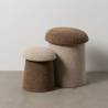 Pufai MUSHROOM 40x48 / 30x38 beige/rudas (2 vnt.)