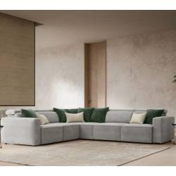 Minkštas kampas HILL 281x320 pilkas