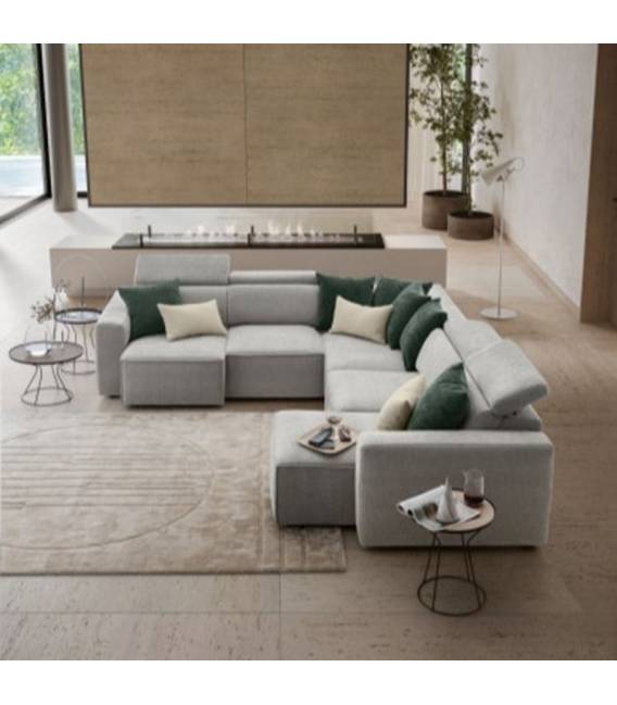 Minkštas kampas HILL 281x320 pilkas