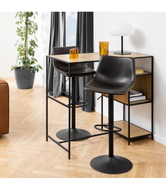 Baro kėdė 96089 PU juoda