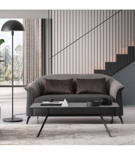 Sofa CAROLINE pilka/juoda