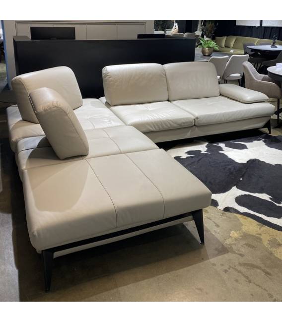 Minkštas kampas ANDREA 310x250 šviesiai rusvas / natūrali oda