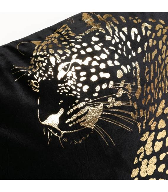 Pagalvėlė LEOPARDO 45x45 juoda/auksinė