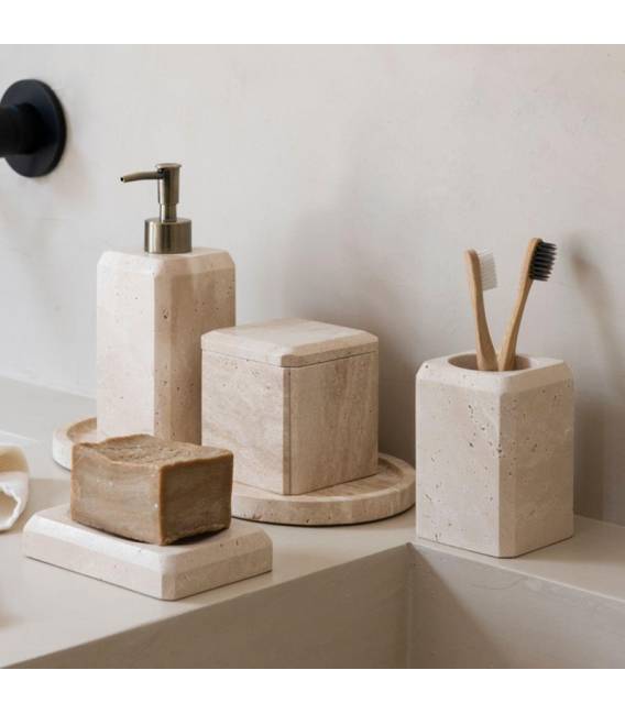 Dantų šepetėlio laikiklis TRAVERTINE beige