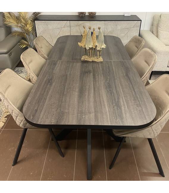 Išskleidžiamas stalas OSIO 200(276)x100x76 tamsiai rudas