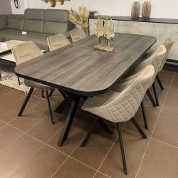 Išskleidžiamas stalas OSIO 200(276)x100x76 tamsiai rudas